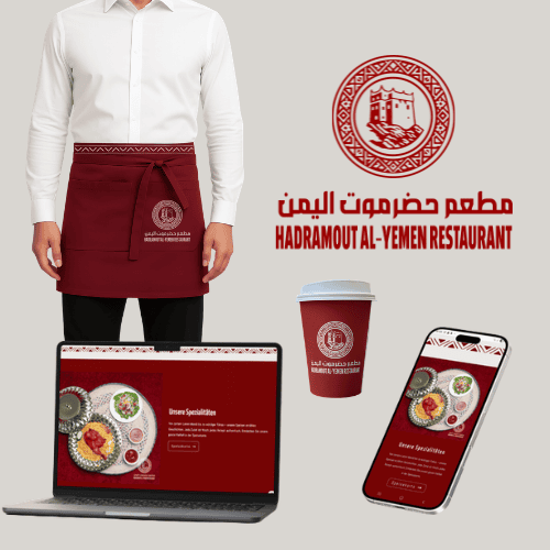 Branding, Speisekarte und Website für das Hadramout Al-Yemen Restaurant in Wien, entwickelt von STARTAT