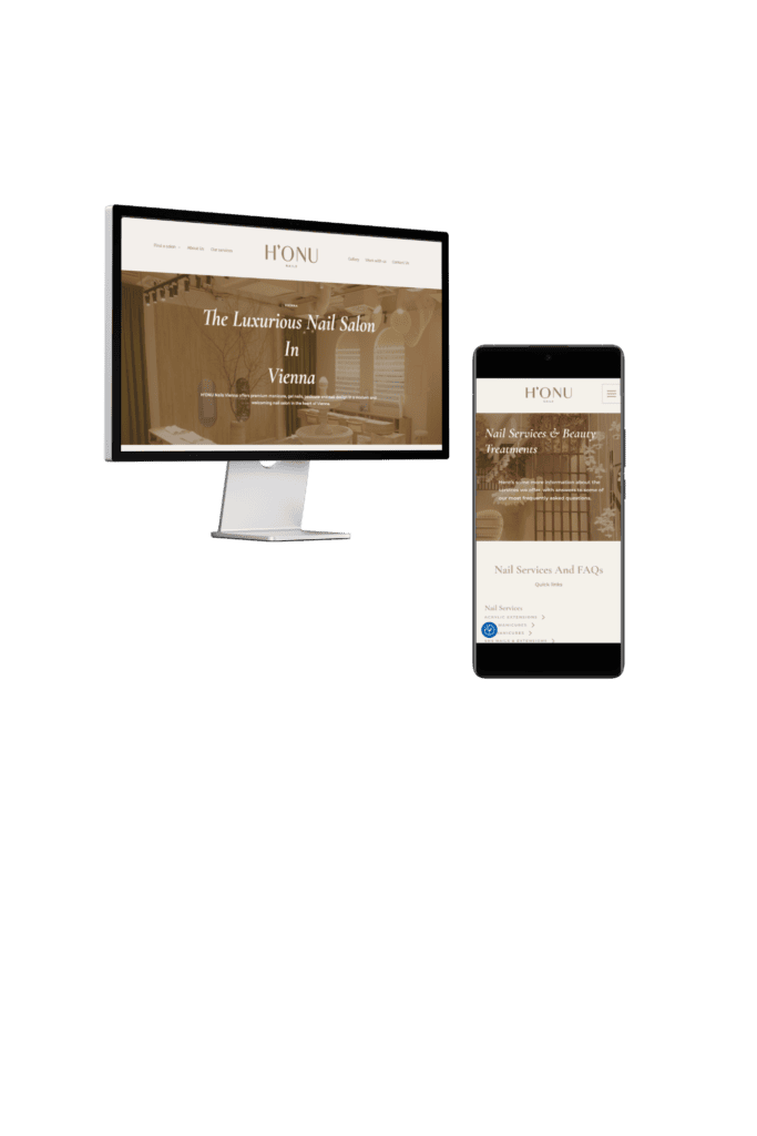 UX/UI Webdesign für die Honu Nails Standortseite in Wien von Startat