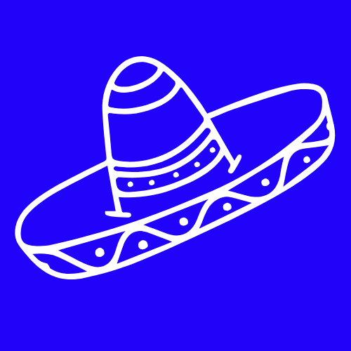 Sombrero-Illustration im visuellen Branding von Los Pablos